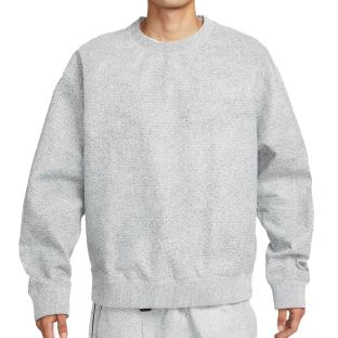 Sweat Gris texturé Homme Nike Crew pas cher