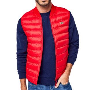 Doudoune sans Manche Rouge Homme Lacoste BH0537 pas cher