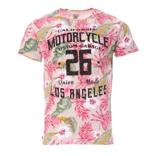 T-Shirt Rose/Vert Homme American People Tips pas cher