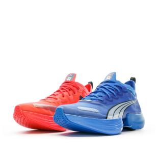 Chaussures de Running Bleu/Rouge Femme Puma Nitro Elite pas cher