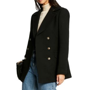 Manteau Droit Noir Femme Morgan GCAB pas cher