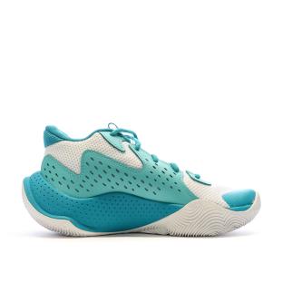 Chaussures de Basket Turquoise/Blanche Mixte Under Armour Jet 23 vue 2