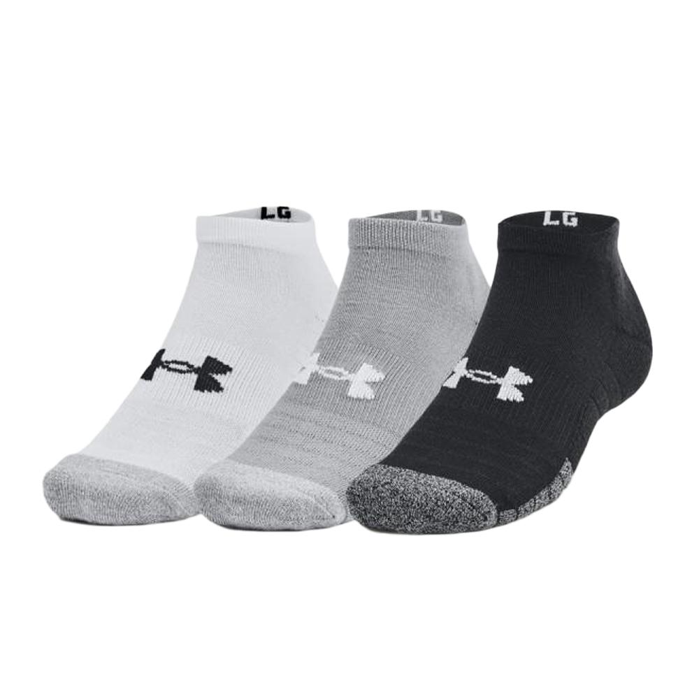 X3 Paires de Chaussettes Noir/Gris/Blanc Homme Under Armour Heatgear1 pas cher