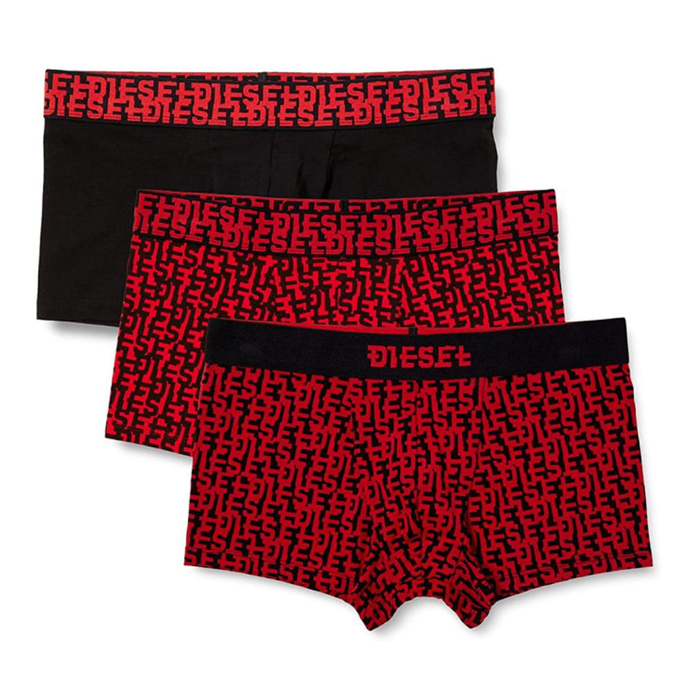 x3 Boxers Noir Rouge Homme Diesel Timers Espace des marques