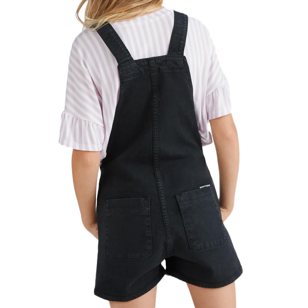 Combishort en Jean Noir Fille O'Neill Dungaree vue 2