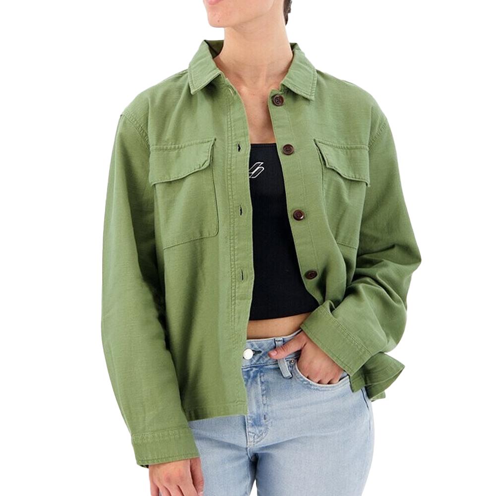 Surchemise Verte Femme Superdry Military pas cher