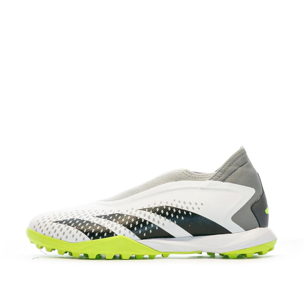 Chaussures de foot Blanc/Vert Homme Predator Accuracy.3 TF pas cher