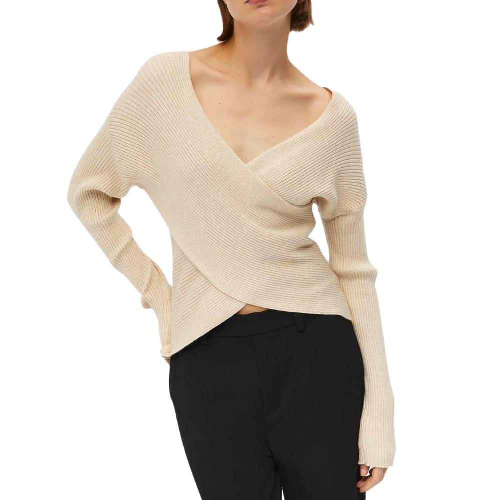 Pull Beige Femme Object Pinja pas cher