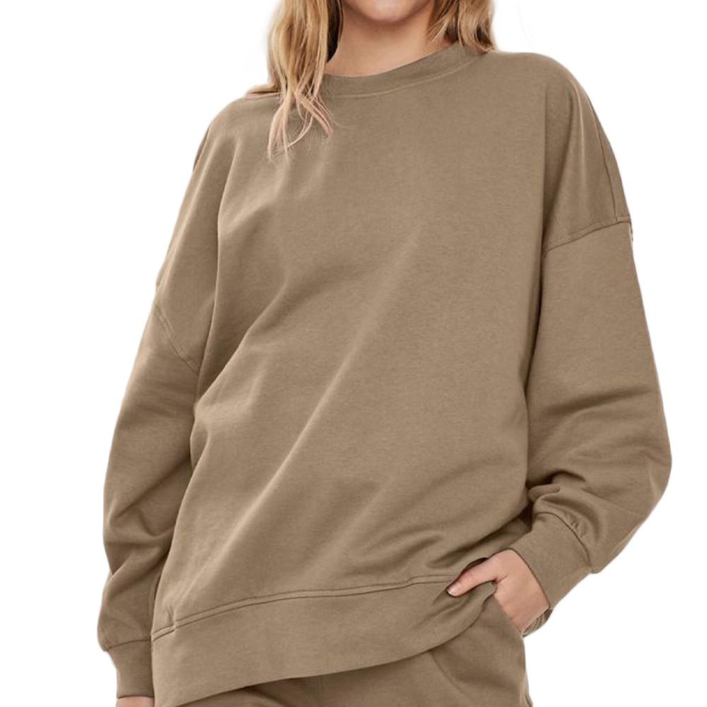 Sweat Marron Oversize Femme Vero Moda Nia pas cher