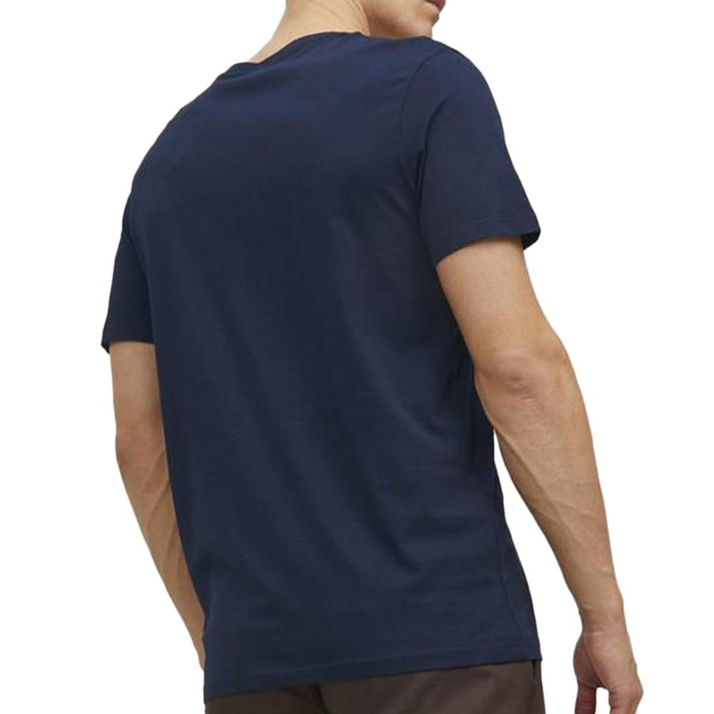 T-shirt Marine Homme Jack & Jones Basic V vue 2