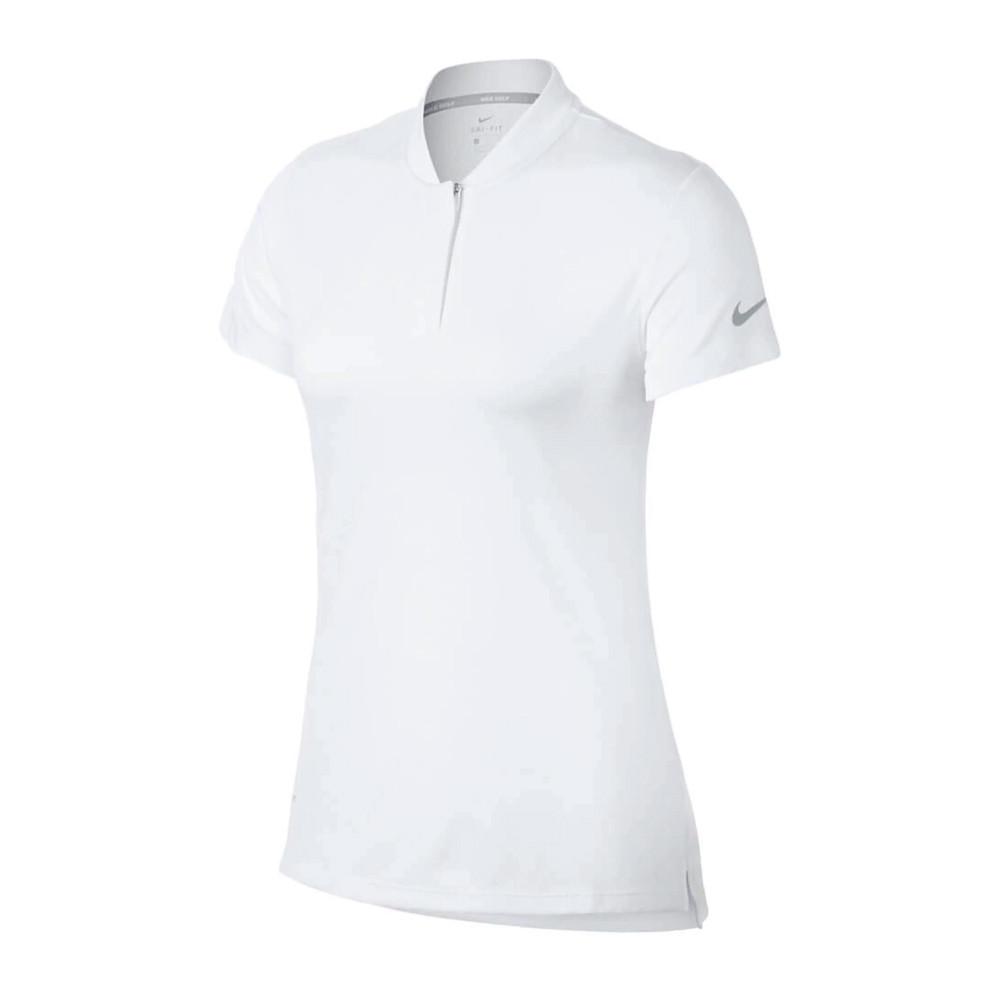 Polo de sport Blanc Femme Nike Dry SS Bld pas cher