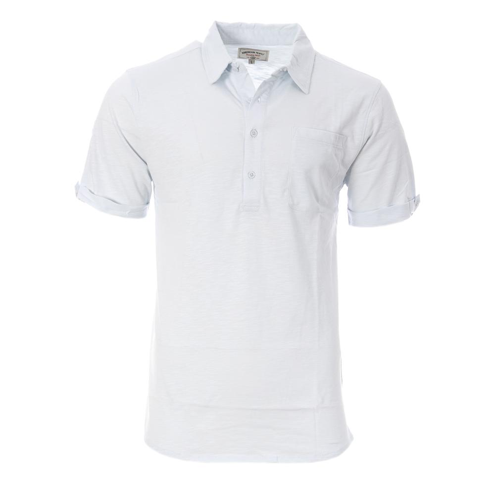 Polo Bleu Homme American People Pat pas cher