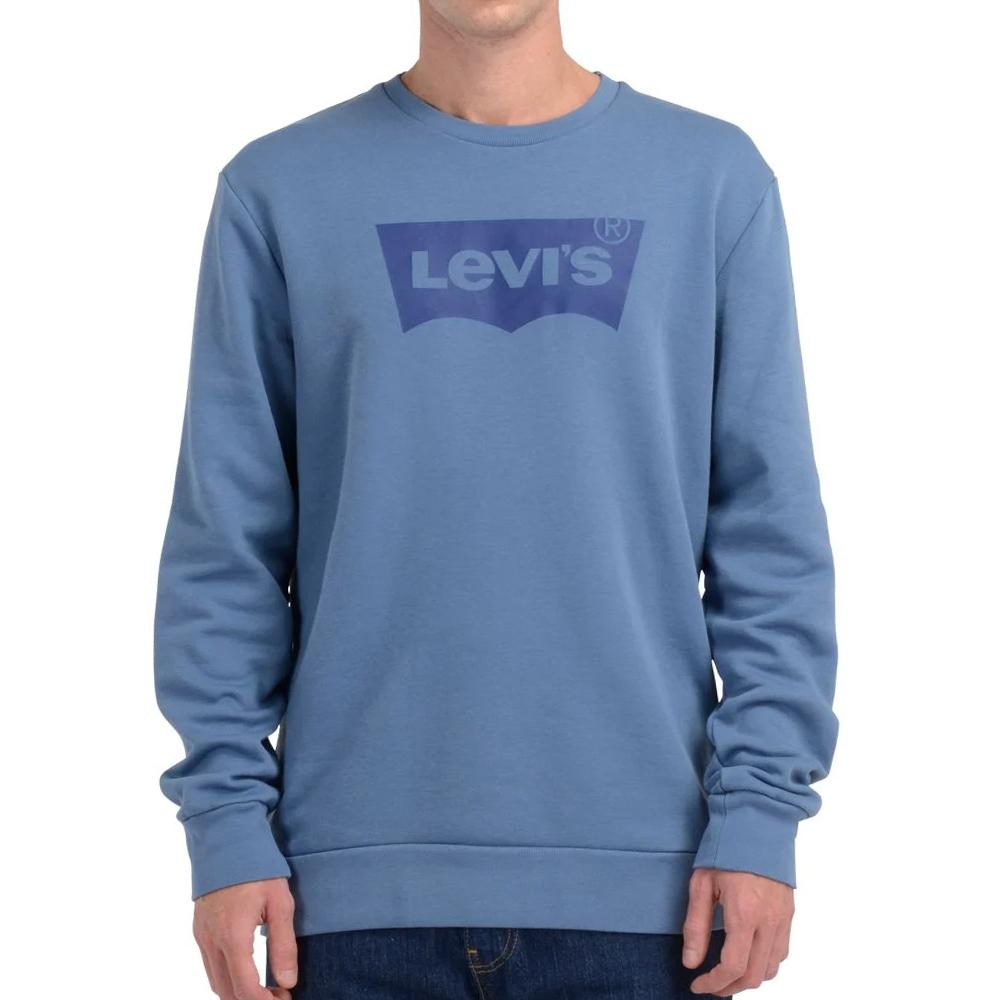 Sweat Bleu Homme Levi's fleece pas cher