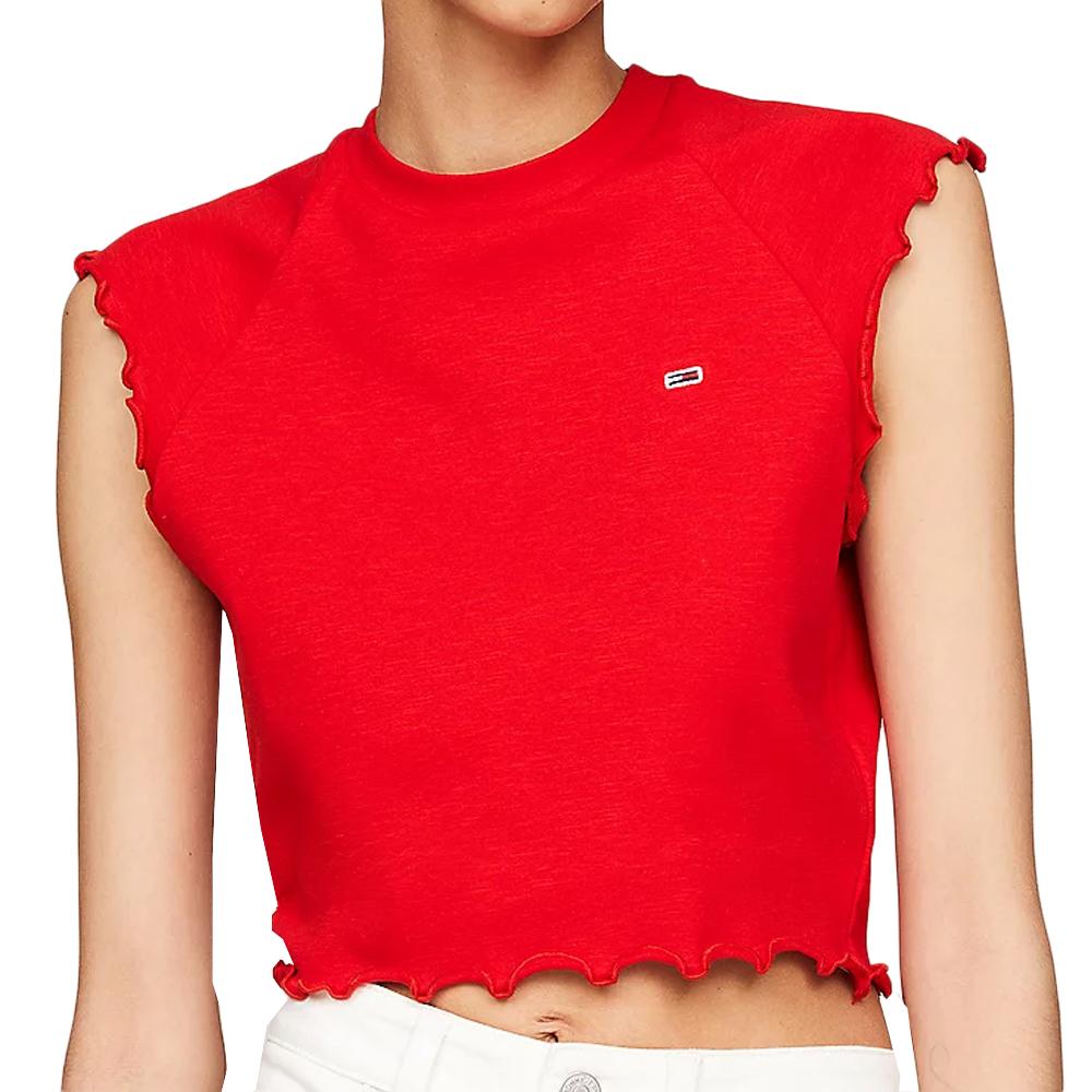 Débardeur Rouge Femme Tommy Hilfiger Babyloc pas cher