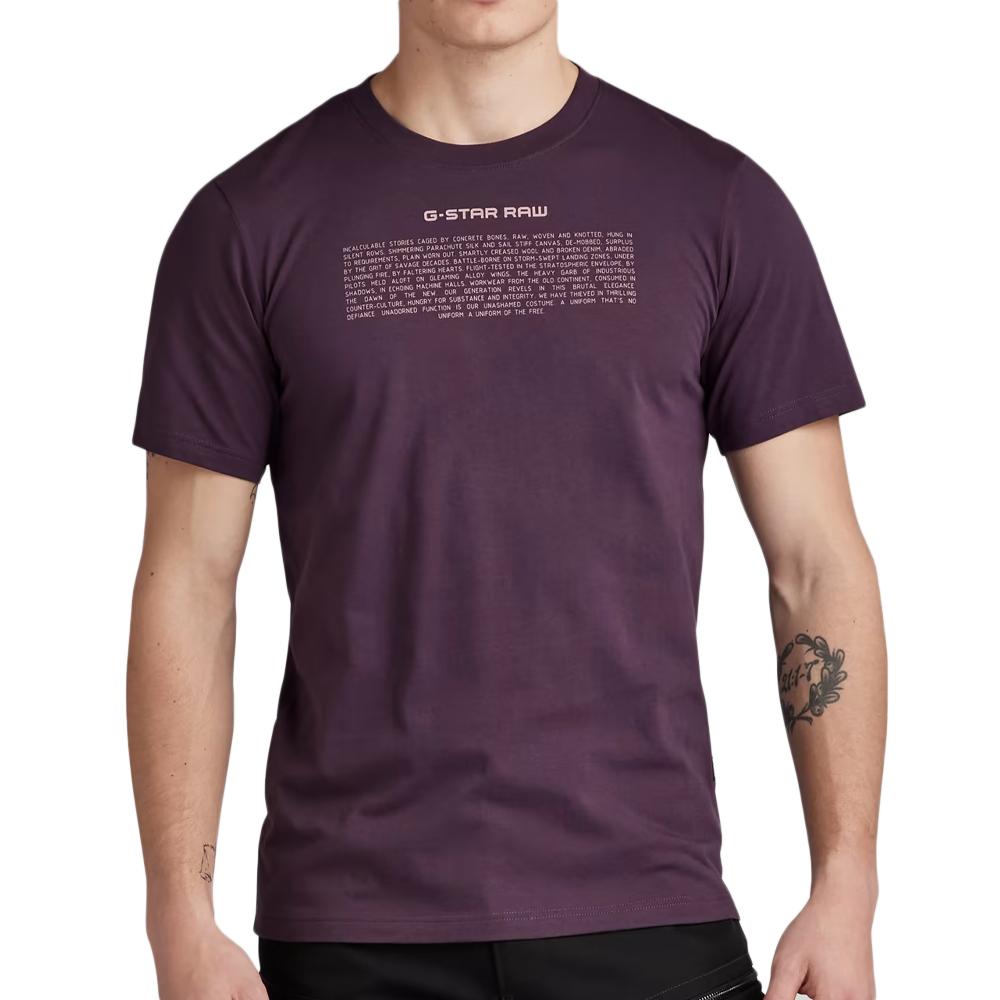 T-shirt Violet Homme G-Star Raw Poem pas cher