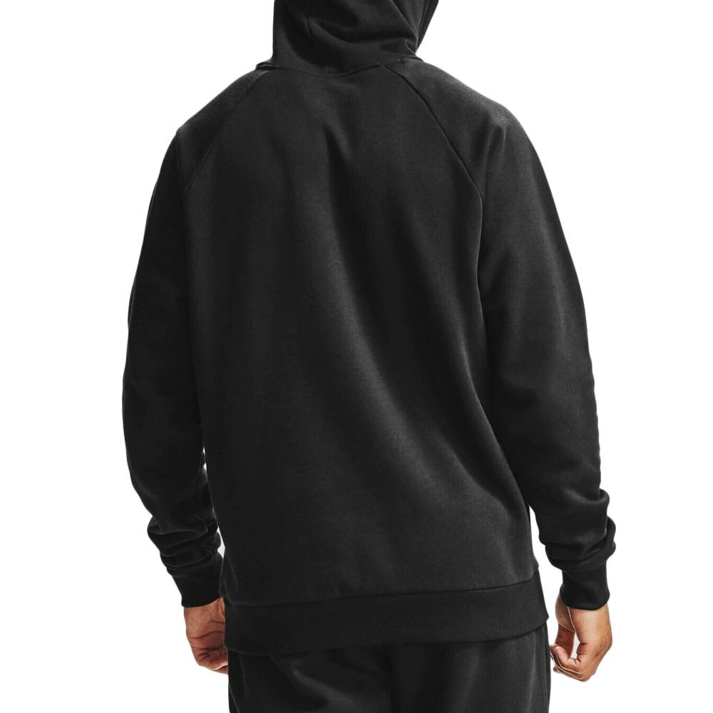 Sweat noir homme Under Armour Rival Fleece Hoodie vue 2