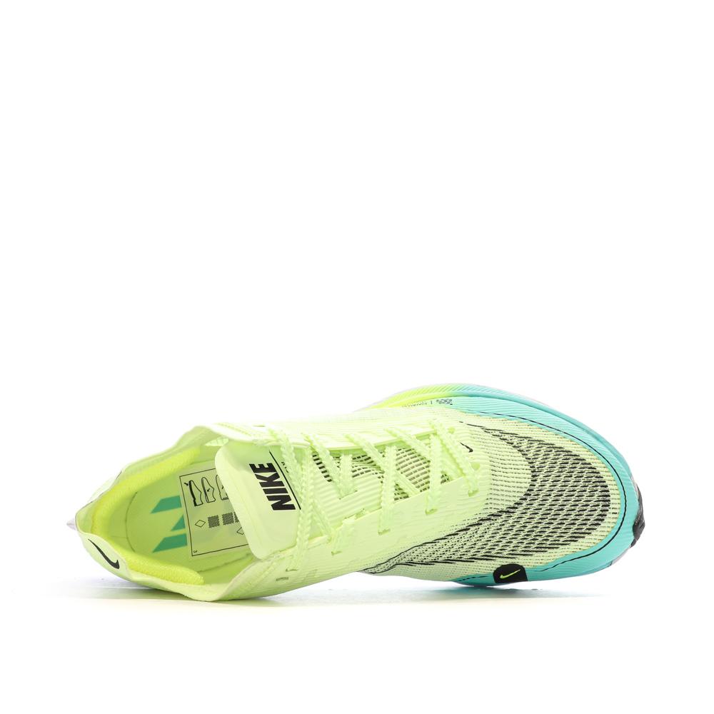 Chaussures de running Jaune/Bleu Femme Nike Zoomx Vaporfly vue 4