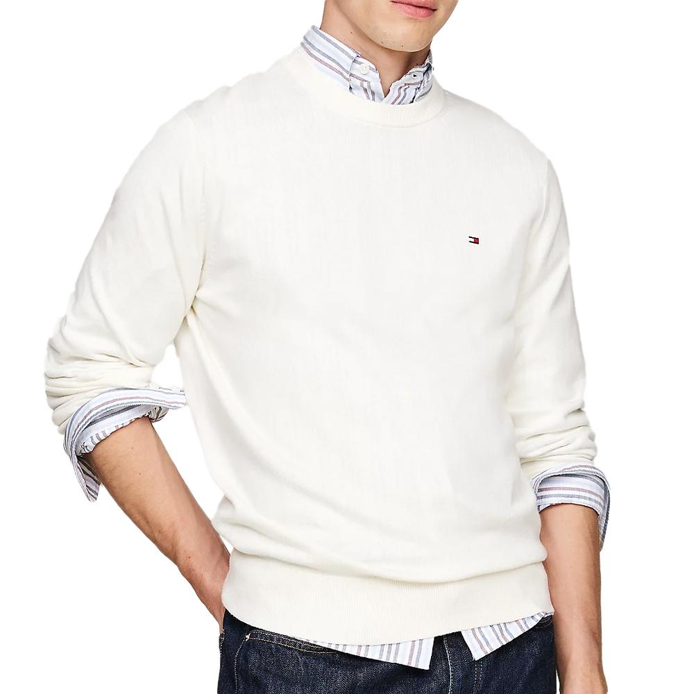 Pull Blanc Homme Tommy HilfigerPima pas cher