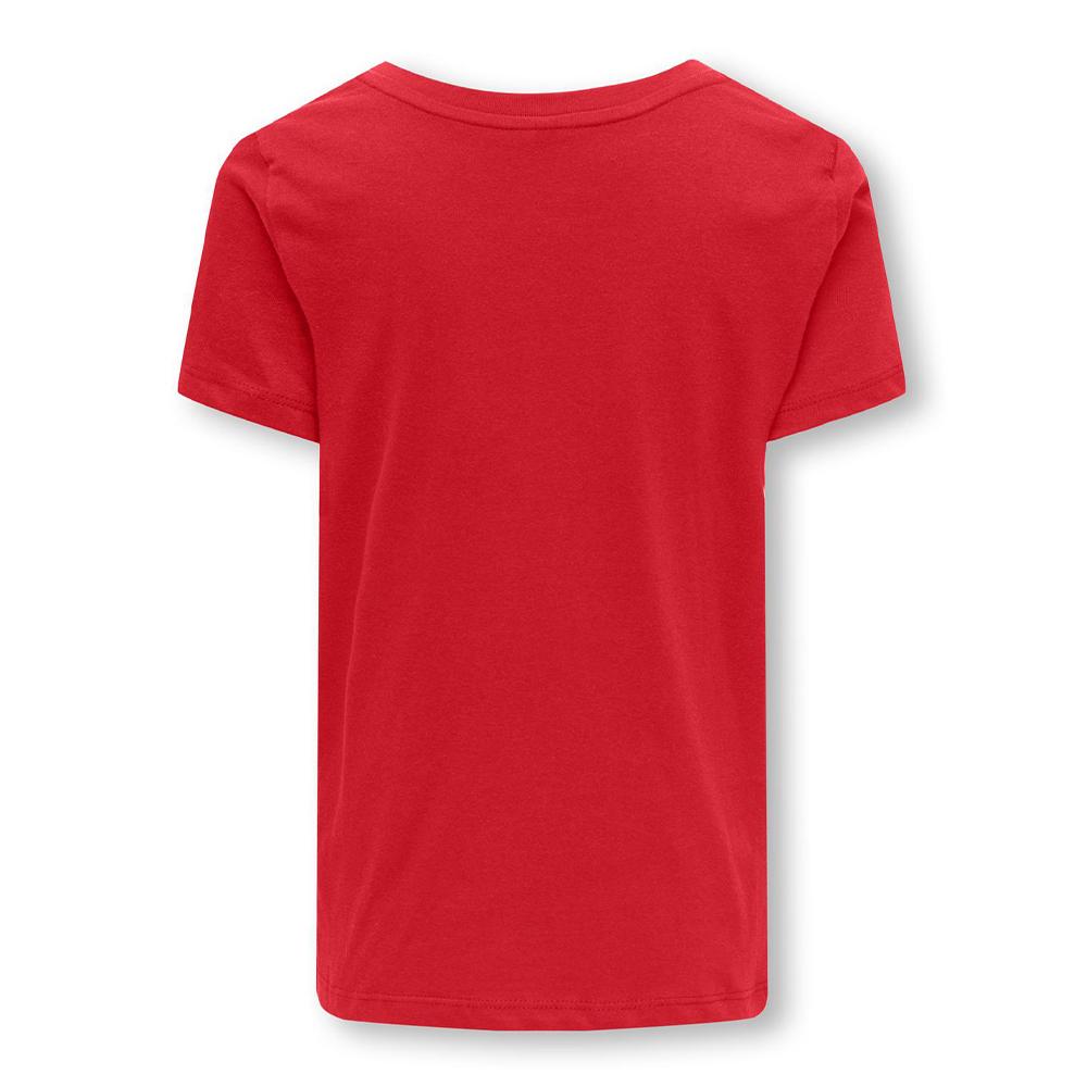 T-shirt Rouge Fille Kids ONLY Kogemma vue 2