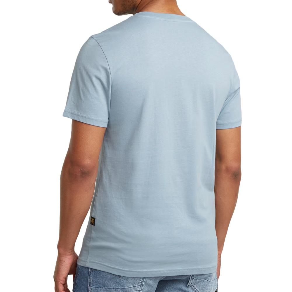 T-shirt Bleu Homme G-Star Raw D25949 vue 2