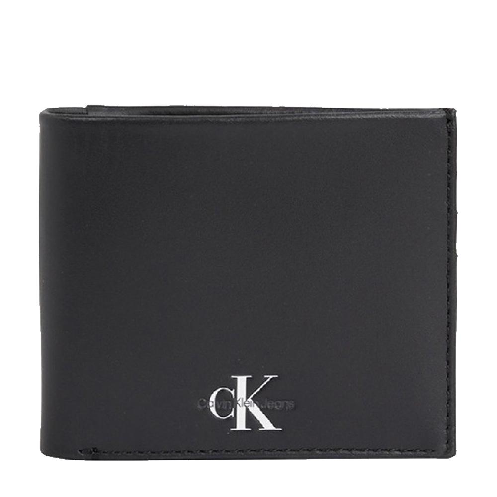 Portefeuille Noir Calvin Klein Jeans Soft Bifold pas cher