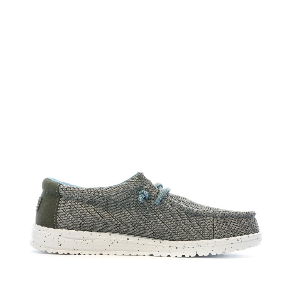 Chaussures Grise/Bleu Garçon Hey Dude Wally Youth vue 2