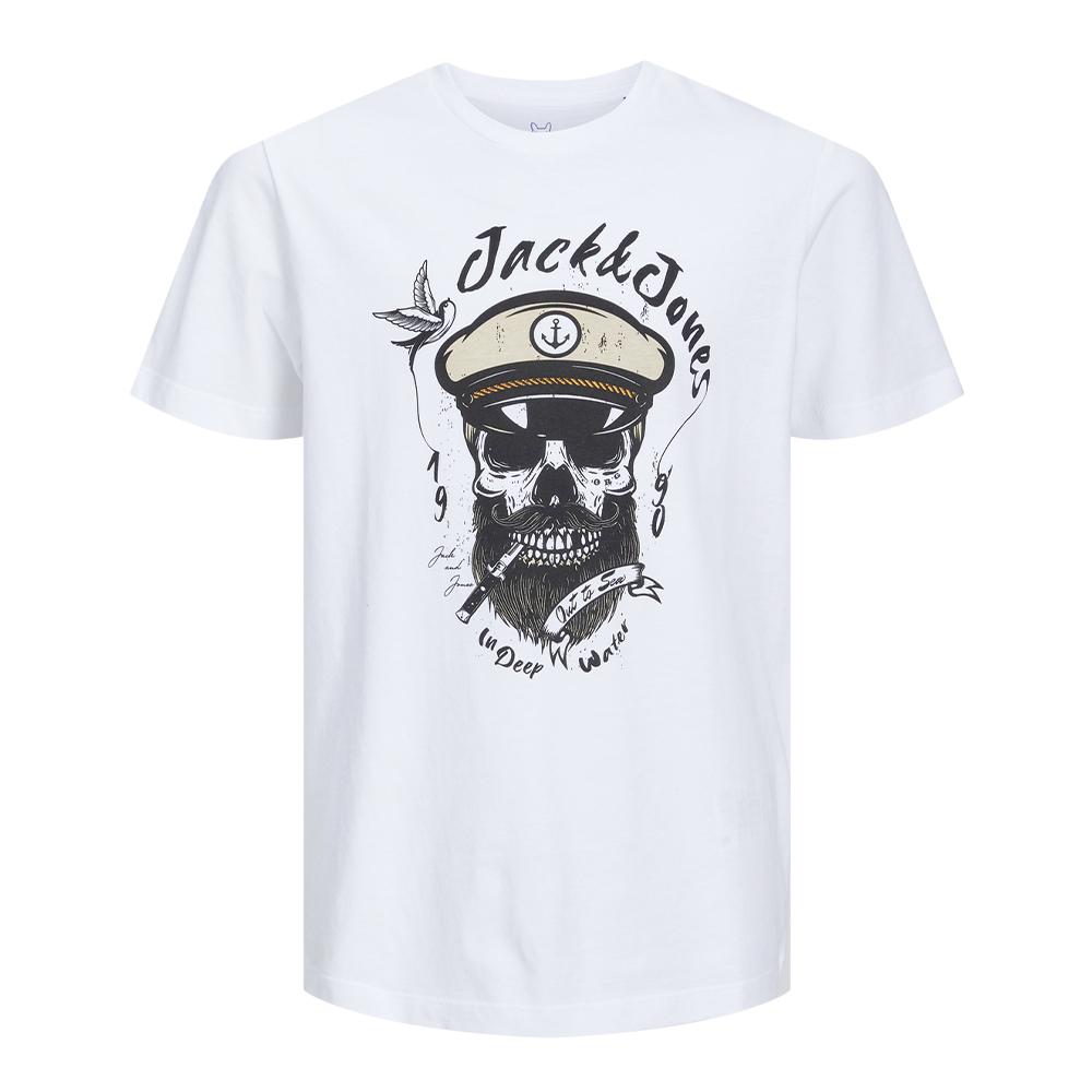 T-shirt Blanc Garçon Jack & Jones Bury pas cher