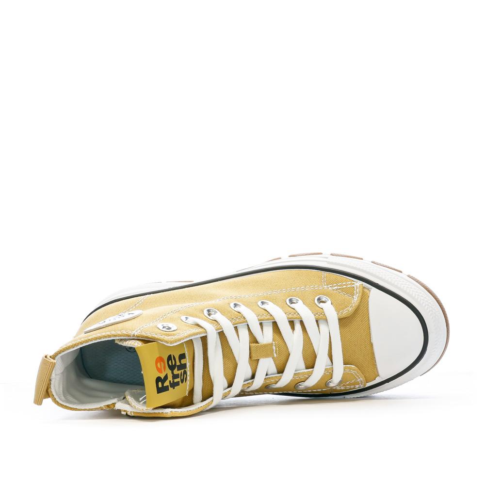 Baskets Jaune Femme Refresh Lona vue 4