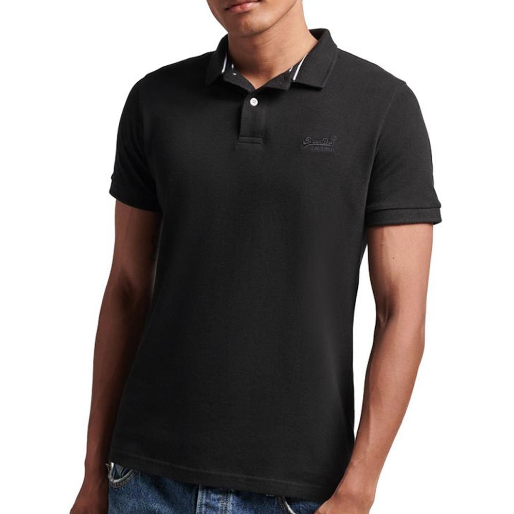 Polo Noir Homme Superdry Classic Pique pas cher