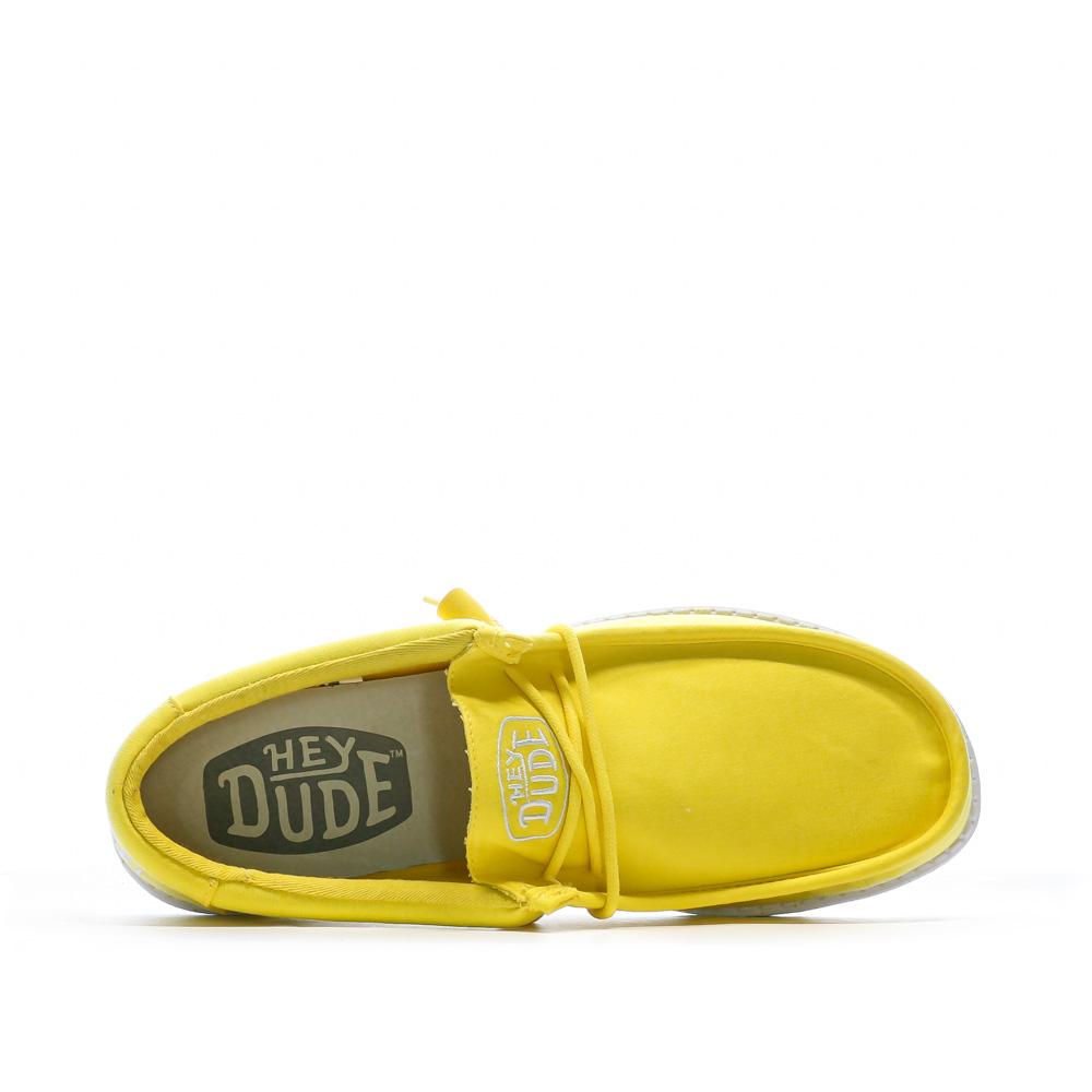 Chaussures Jaune Homme Hey Dude Wally Slub Canvas vue 4