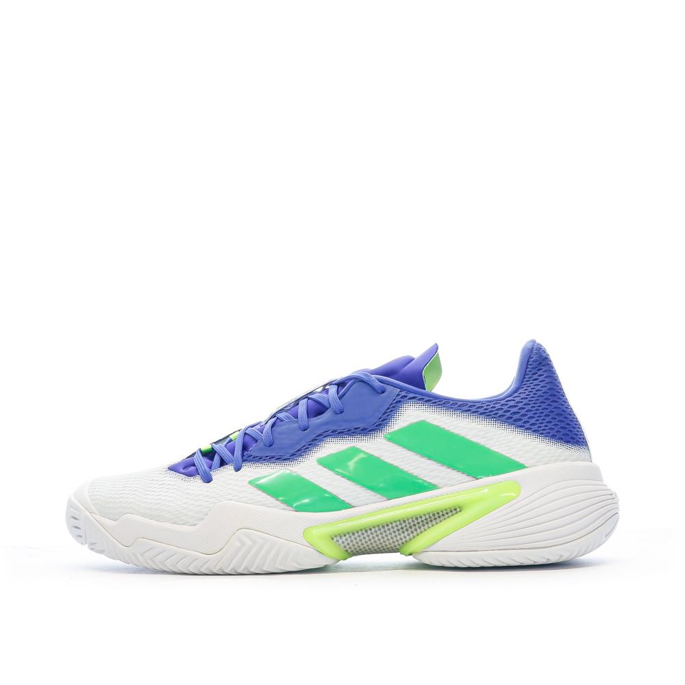 Chaussures de tennis Blanc/Bleu Homme Adidas Barricade pas cher