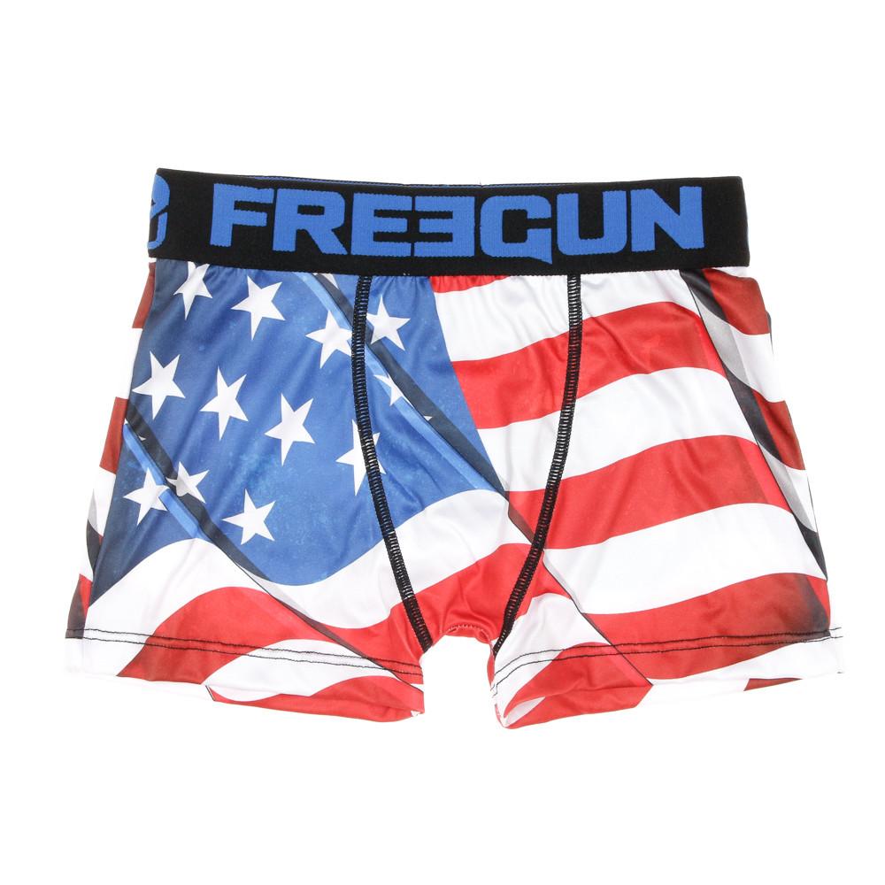 Boxer Bleu/Rouge Garçon Freegun Drapeau USA pas cher