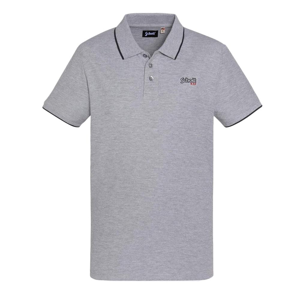 Polo Gris Homme Schott PAUL pas cher