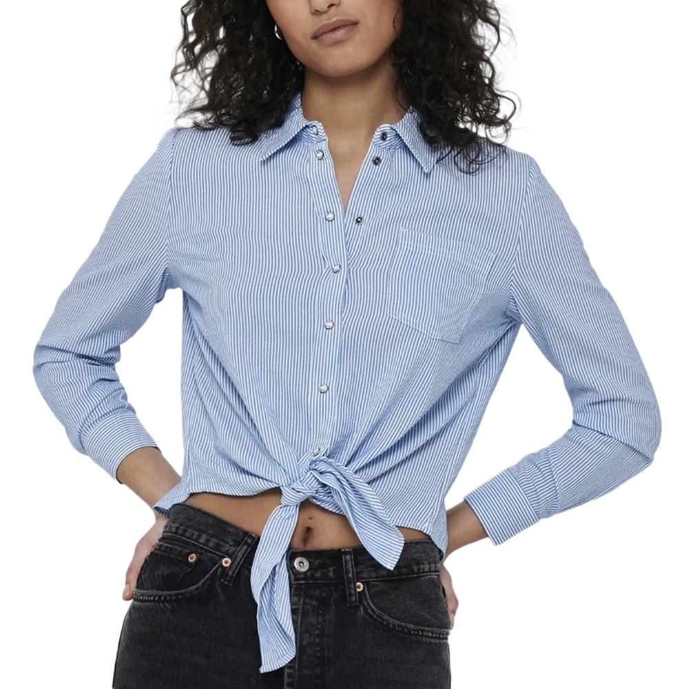 Chemise Bleu/Blanc Femme Only Lecey pas cher