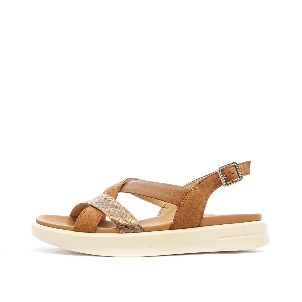 Sandales Cognac Femme Geox Xand pas cher