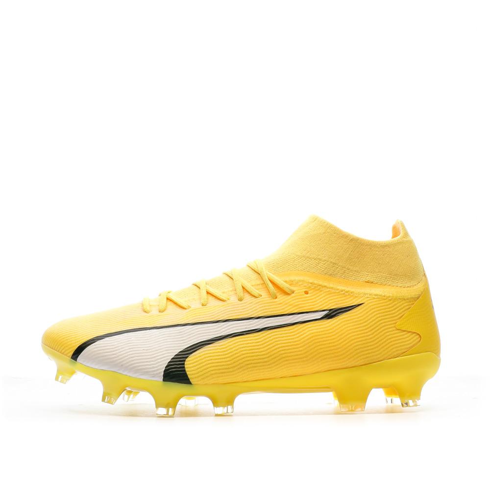 Chaussures de Football Jaune/Blanc/Noir Homme Puma 107422 pas cher