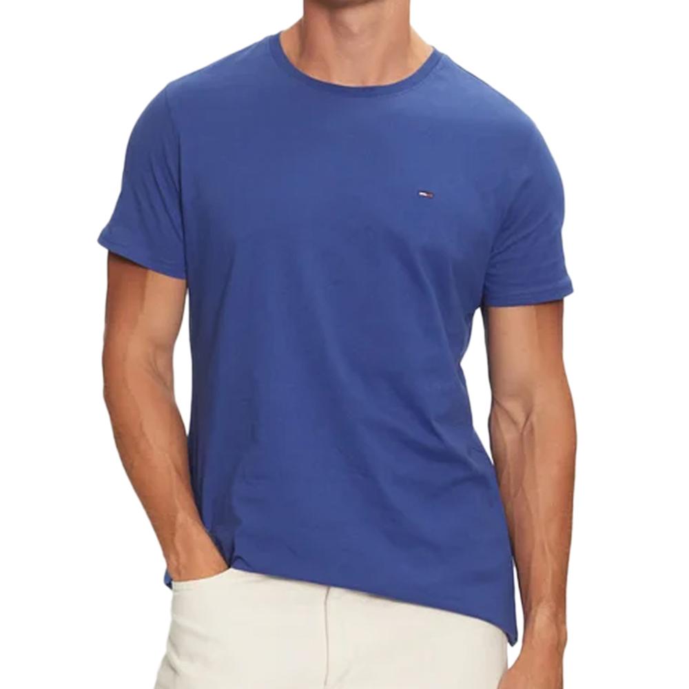 T-shirt Bleu Homme Tommy Hilfiger Jersey pas cher