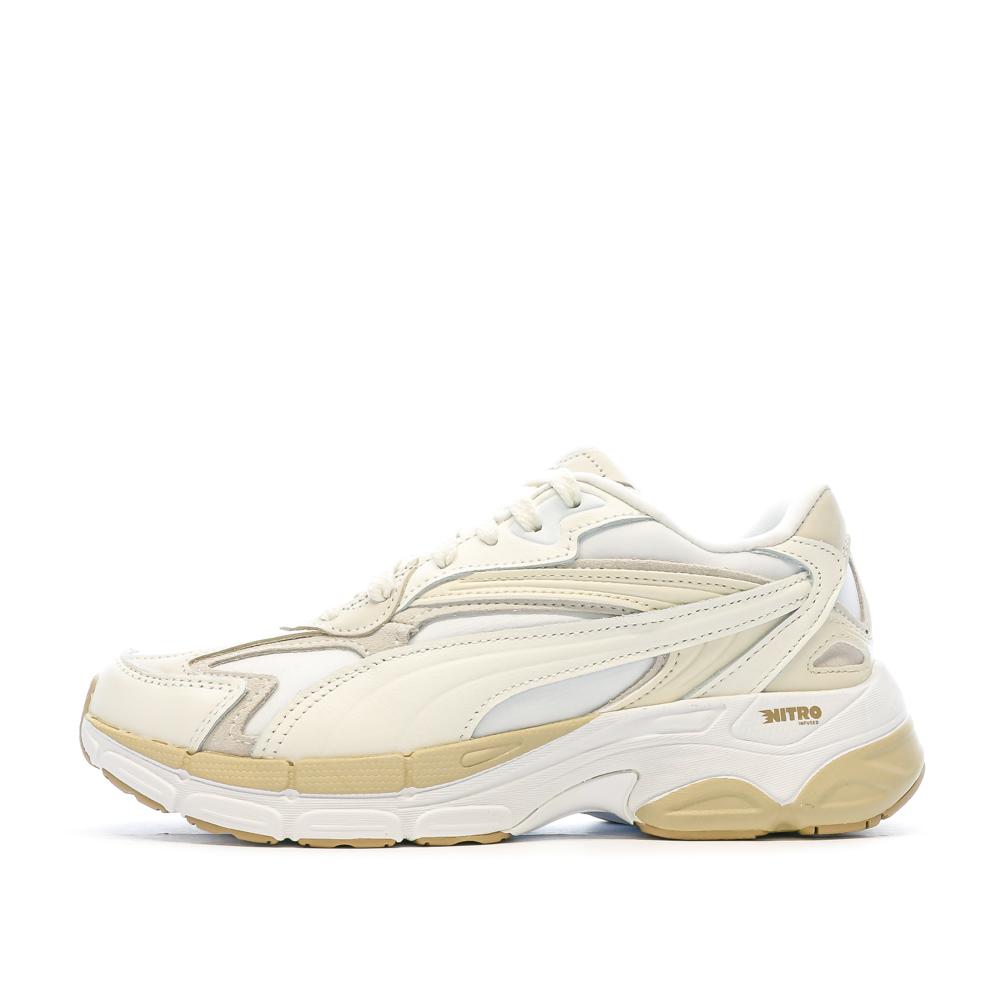 Baskets Blanche/Beige Femme Puma Teveris Nitro pas cher