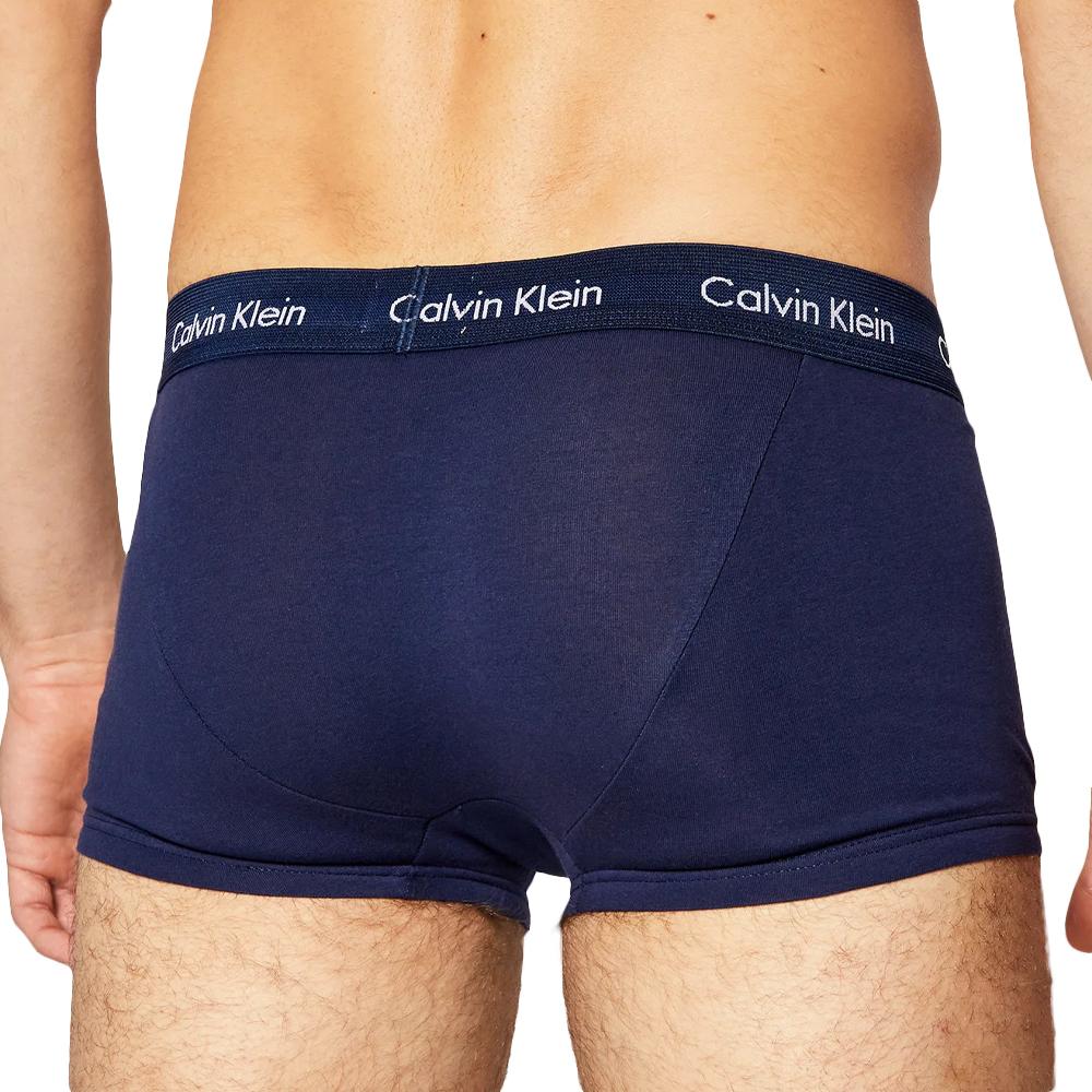 X3 Boxers Marine Homme Calvin Klein Low Rise Trunk vue 3