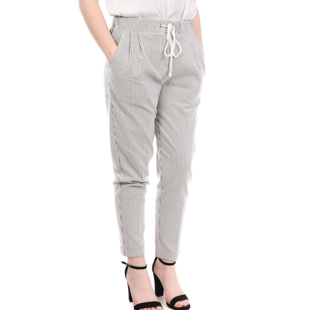 Pantalon à rayures Blanc/Gris Femme Teddy Smith Jogo pas cher