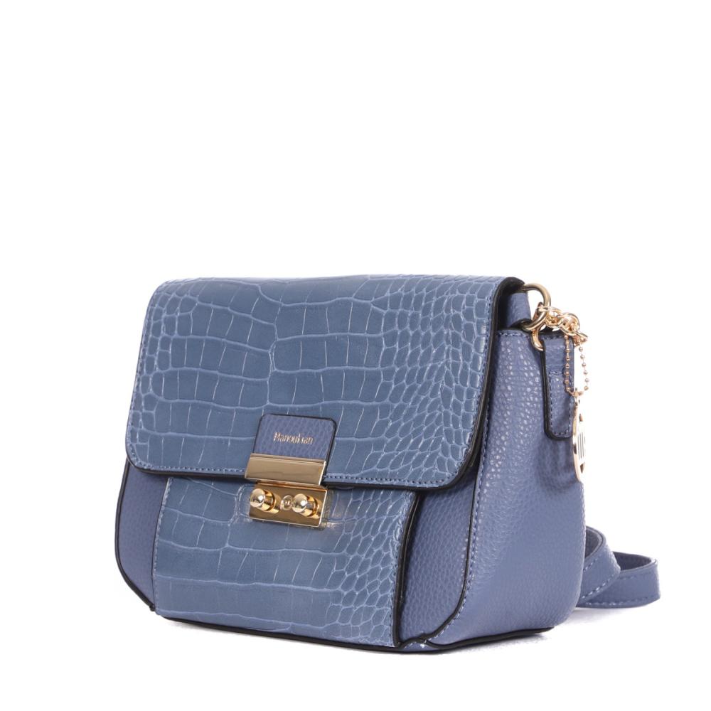 Sac bandoulière Bleu clair Femme Manoukian Forest vue 3