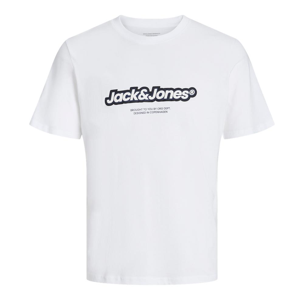 T-shirt Blanc Garçon Jack & Jones Jorvester pas cher