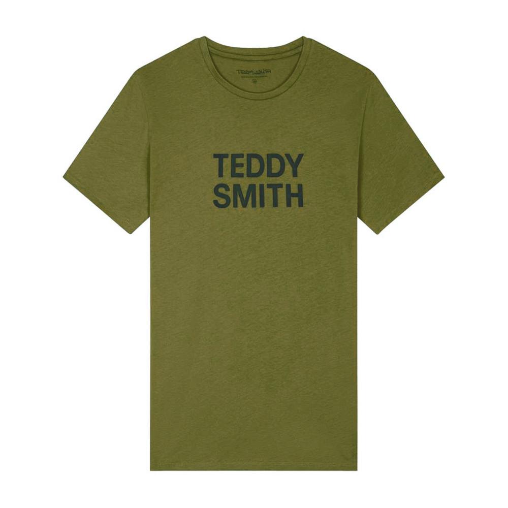 T-shirt Kaki Homme Teddy Smith Ticlass Basic pas cher