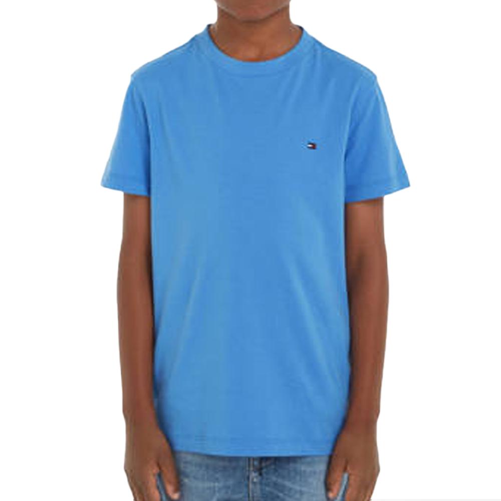 T-shirt Bleu Junior Tommy Hilfiger Essential Cotton pas cher