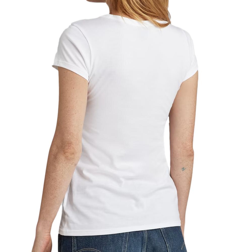 T-shirt Blanc Femme G-Star Raw D24714 vue 2