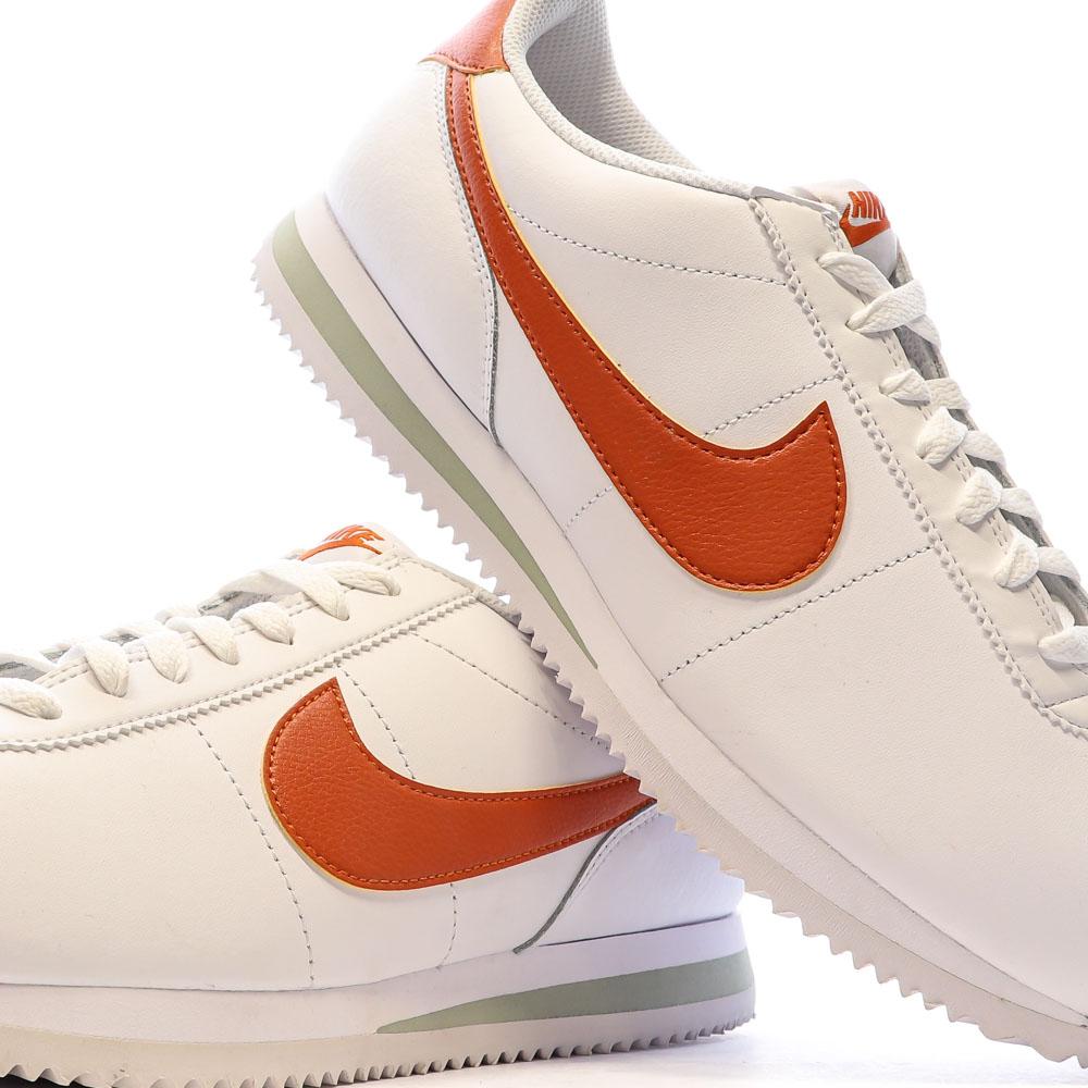 Baskets Blanc/Orange Homme Nike Cortez vue 7