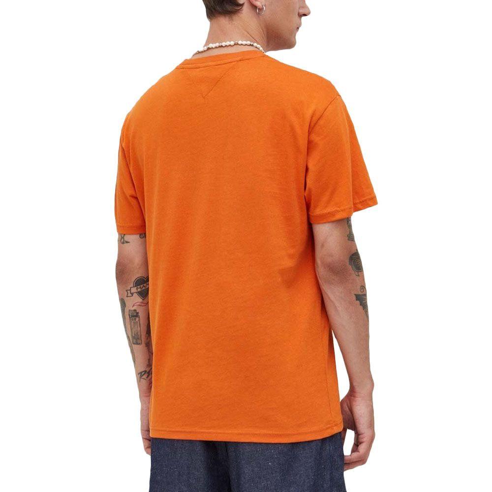 T-shirt Orange Homme Tommy Hilfiger Small Flag vue 2