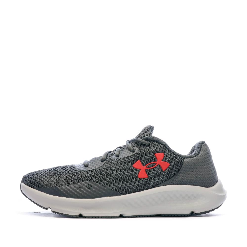 Chaussures de running Grises Homme Under Armour Charged Pursuit 3 pas cher