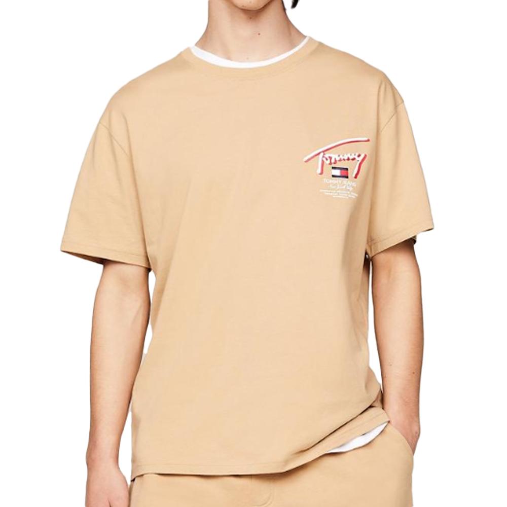 T-shirt Beige Homme Tommy Hilfiger DM0DM18574 pas cher