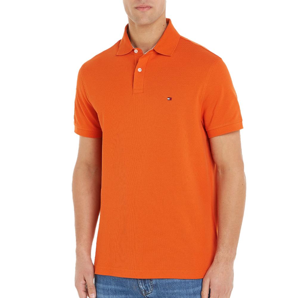 Polo Orange Vif Homme Tommy Hilfiger 1985 Regular pas cher